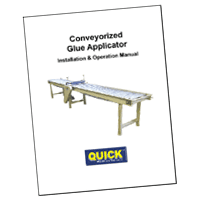 conveyorized glue applicator manual